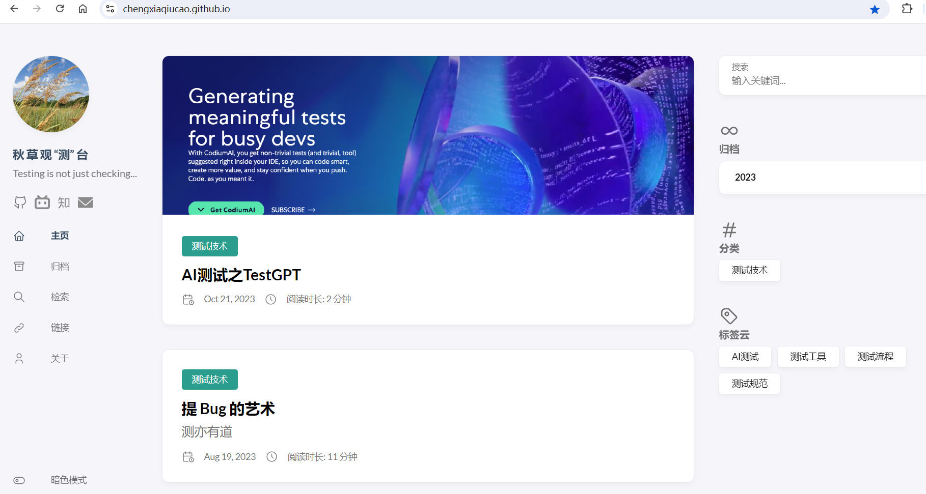 博客完成效果